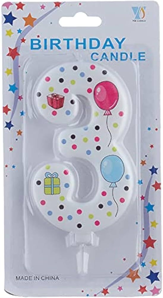 Small dotted number candles
