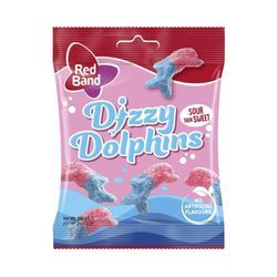 Red Band Dizzy Dolphins Sour Candy 100 g