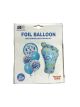 Helium Balloon with 6 Latex Balloons Foot Shape for Baby Boy Celebration