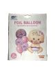 Helium Balloon with 6 Latex Balloons Baby Girl Shape for Newborn Celebration
