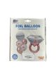 Helium balloon set with 6 latex balloons bronze color wedding ring shape for wedding celebration