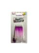 Set of 12 fuchsia candles with Happy Birthday text