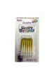 Set of 12 golden candles with Happy Birthday text