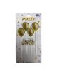 Candles balloon gold