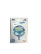 Round helium balloon with Hello Baby print in blue