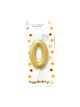 Large Golden Birthday Candle Number 0