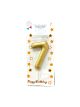 Large Gold Birthday Candle - Number 7