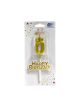 Small Gold Birthday Candle With Crown Number 0