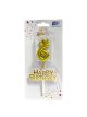Small Gold Birthday Candle With Crown Number 6