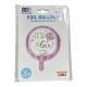 Round helium balloon with Hello it's a girl' print