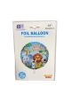 Round helium balloon with Happy Birthday print and animal illustrations