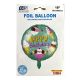 Round helium balloon with Happy Birthday print and ice cream illustration