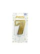 Gold candle number 7 with lole