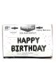 Helium Balloon Happy Birthday Word Black Color