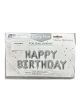 Helium Balloon Happy Birthday Word Silver Color