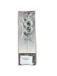 Topper Balloon Silver Crown Number 8
