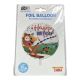 Round helium balloon printed with Happy Birthday and a tiger illustration
