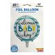 Round helium balloon printed with Welcome Baby Boy