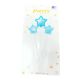 3 blue star candles