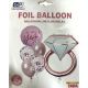 Helium balloon with latex balloon, 6 pieces, bronze color and ring shape, for a wedding party
