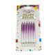  pen candles and the words 'Happy Birthday' in purple color 6 pieces