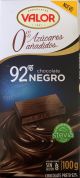 Valor Dark Chocolate 92% 100g